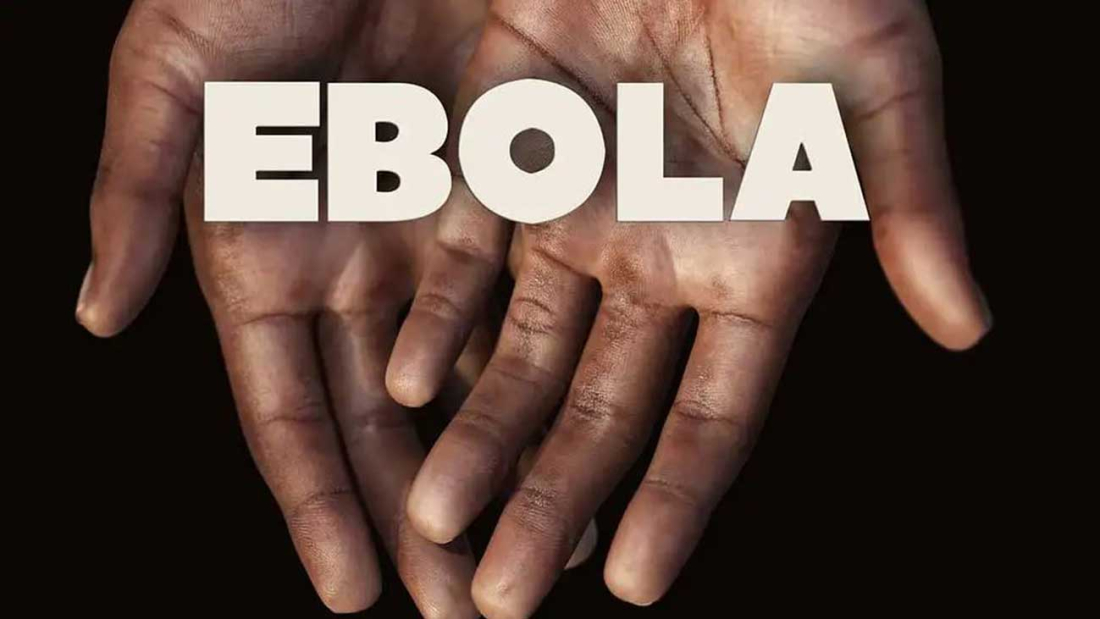 Ilustración del Ébola Manos que cuidan de la muerte