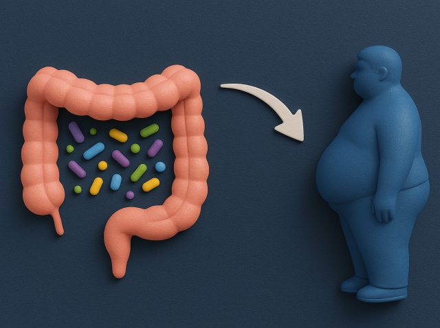 Infografía que muestra cómo la microbiota intestinal afecta a la obesidad. Infografía que muestra cómo la microbiota intestinal afecta a la obesidad.
