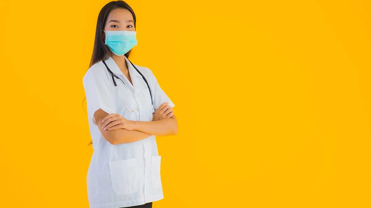 Ébola EE.UU. Caso Enfermera Médico con Máscara Foto