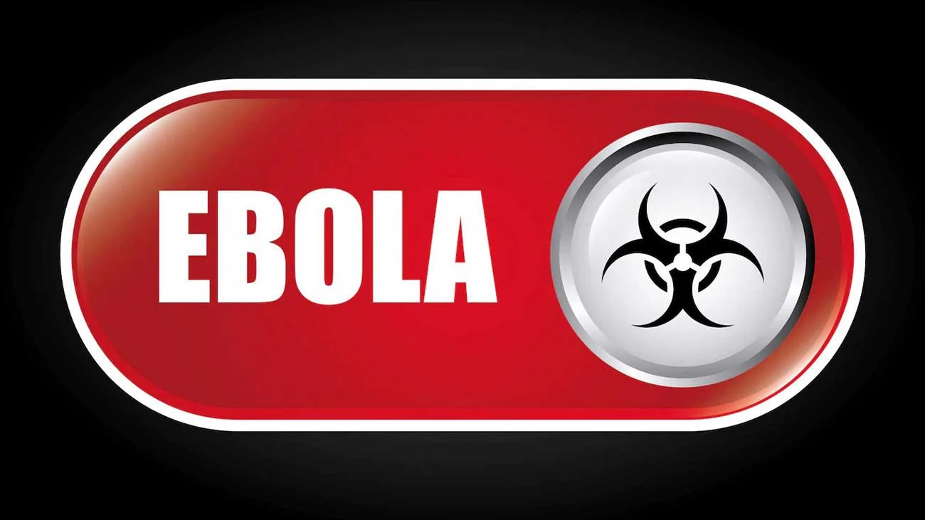Ilustración de una señal de advertencia sobre el virus del Ébola