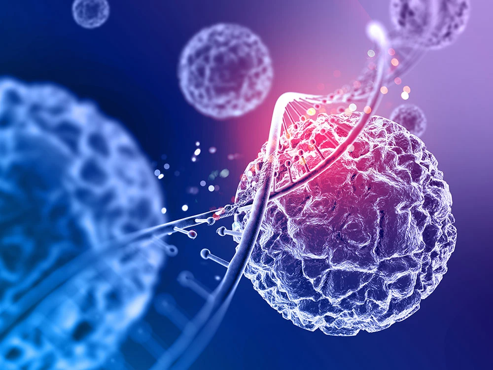 Células cancerosas Ilustración de células de cerca